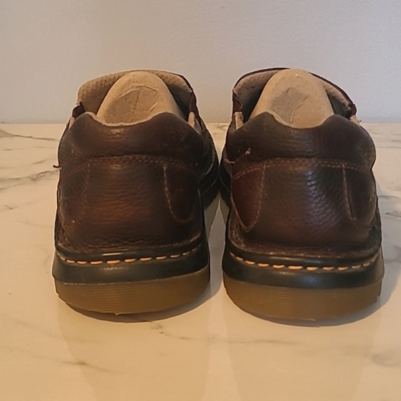 Dr Martens Orson Men's 10 Brown Leather Slip-On Loafers Shoes Slip Oil Resistant - Picture 4 of 14